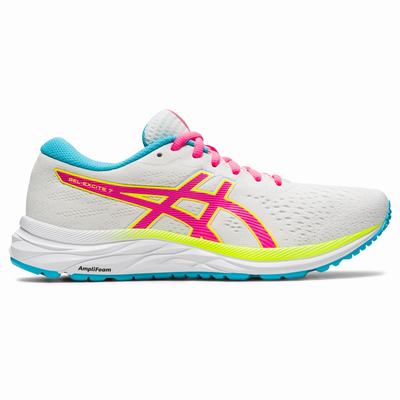 Asics Gel-Excite 7 - Naisten Juoksukengät - Valkoinen/Keltainen